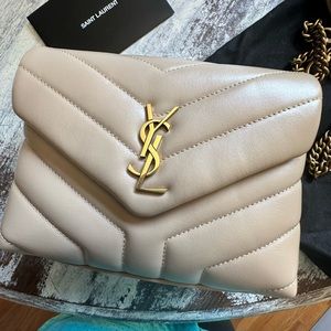 LOULOU TOY STRAP BAG IN QUILTED "Y" LEATHER